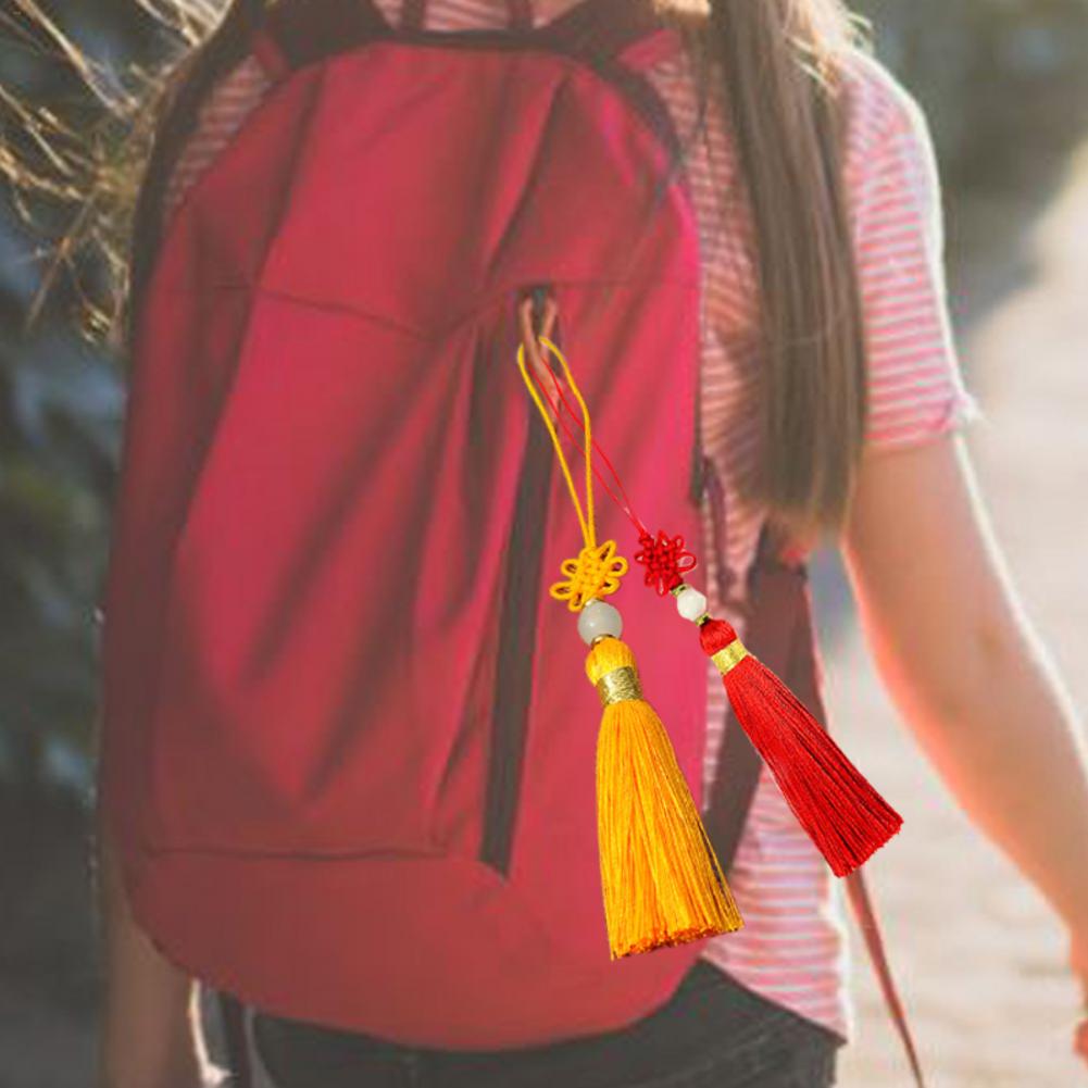 Pompon nœud chinois en coton 12.5cm | Fait à la main en soie pour sac suspendu à porte-clés, accessoires pour rideaux de couture, décoration de vêtement, bricolage