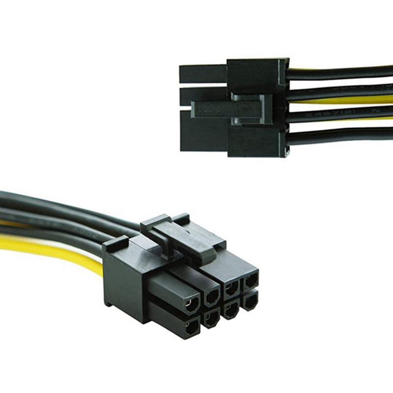 40Pcs 18cm 8Pin to Dual 4Pin Video Card Power Cord 180W Y Shape 8 Pin PCI Express to Dual 4 Pin Molex Graphics Card