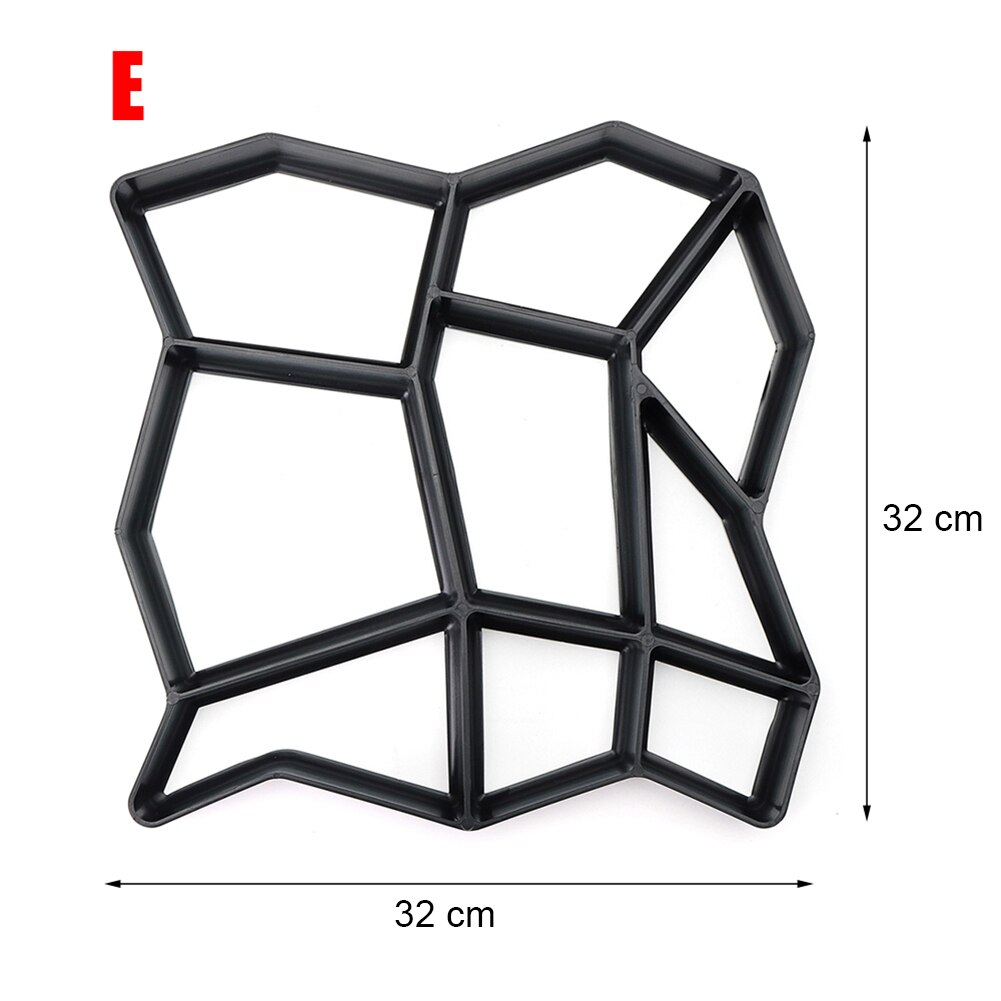 Garden DIY Plastic Path Maker Pavement Model Concrete Stepping Stone Cement Mould Brick SDF-SHIP: E