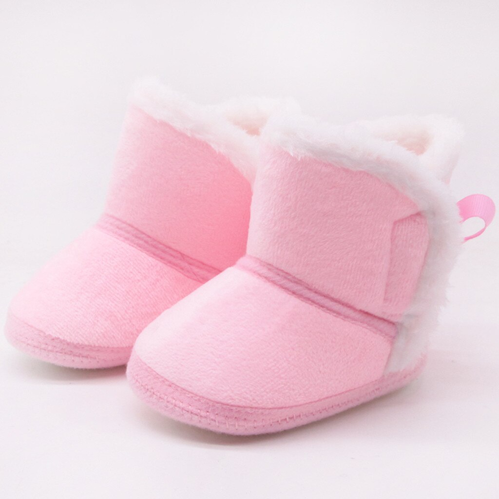 winter baby boys girls shoes winter infants warm shoes Faux fur girls baby booties Leather boy baby boots