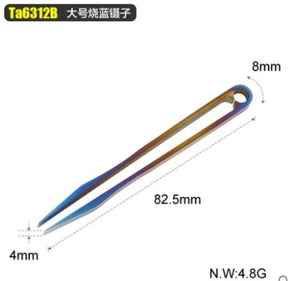 Tiartisan Keuken Tool titanium legering Pincet ultralight beactlful en colorfulsmall pincet Huishoudelijke tool: big blue