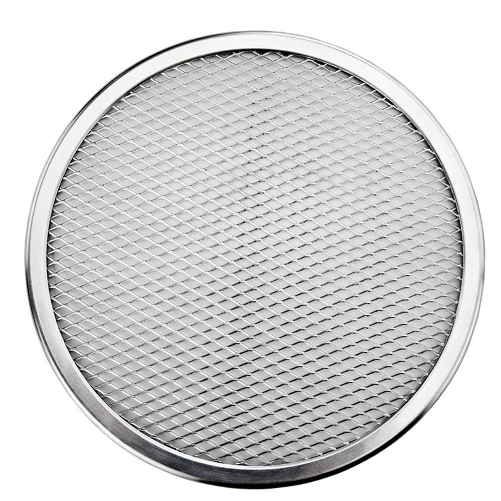 6-22 tommer genbrug non-stick aluminium mesh pizza skærm pasta bageplade net pizza holder bagegrej til hjemmet pizza butik