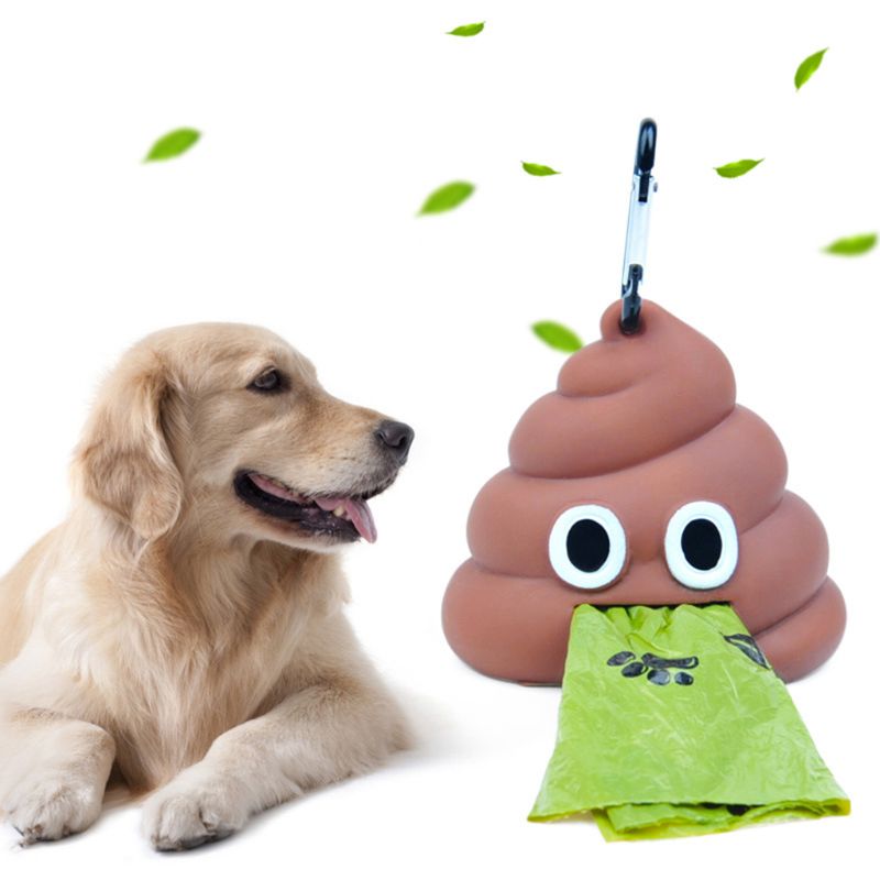 Outdoor Portable poop separator Waste Bag Dispenser Carrier Dog Poop Bag Holder Storage Box