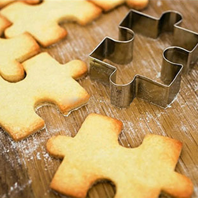 Puzzel Vorm Cookie Cutter Cake Decoratie Fondant Cuttters Gereedschappen Cookies Rvs Biscoito Moldes Para Galletas