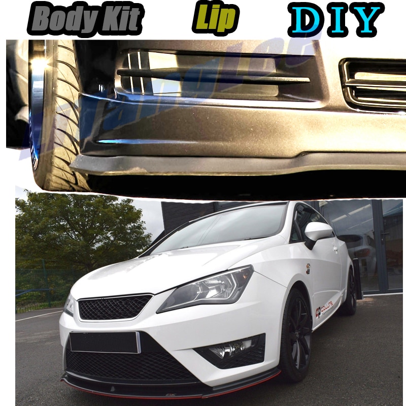 Car Bumper Lip Front Spoiler Skirt Deflector For SEAT Ibiza 1984 Tune Car Modified Body Kit VIP Hella Flush Lips