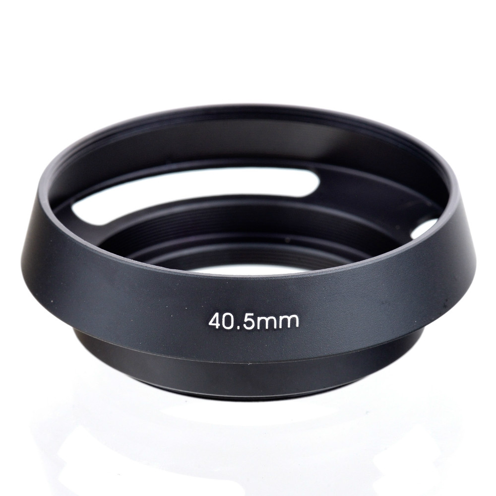 SLR camera hood 40.5mm zwart Metalen Gekanteld Geventileerde Zonnekap shade Voor Sony 16-50mm Olympus Nikon