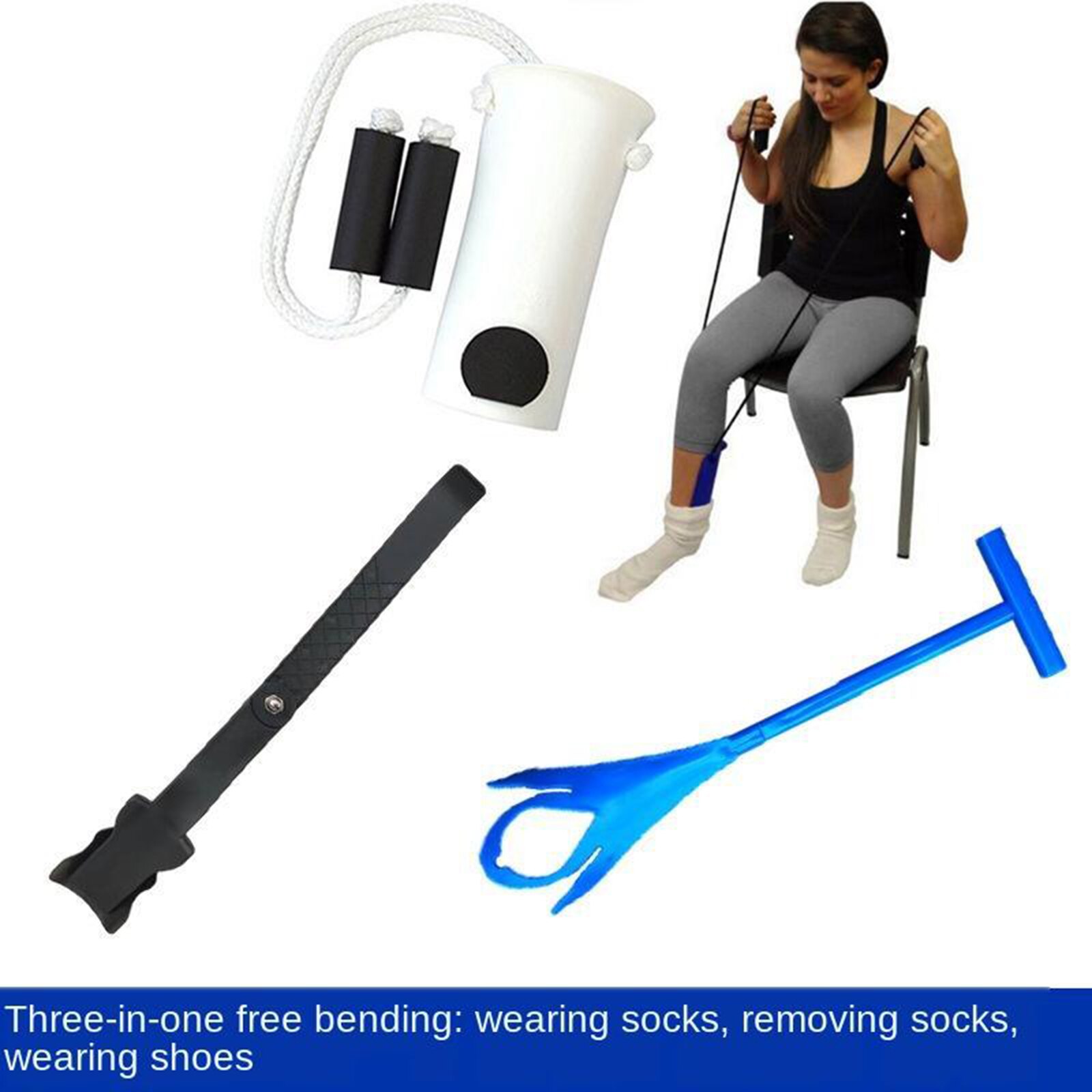 Flexible Sock Stocking Aid, Help Disability Putting On Socks Aid Helper For Arthritis And Back Pain Sufferers Sock Aid helper