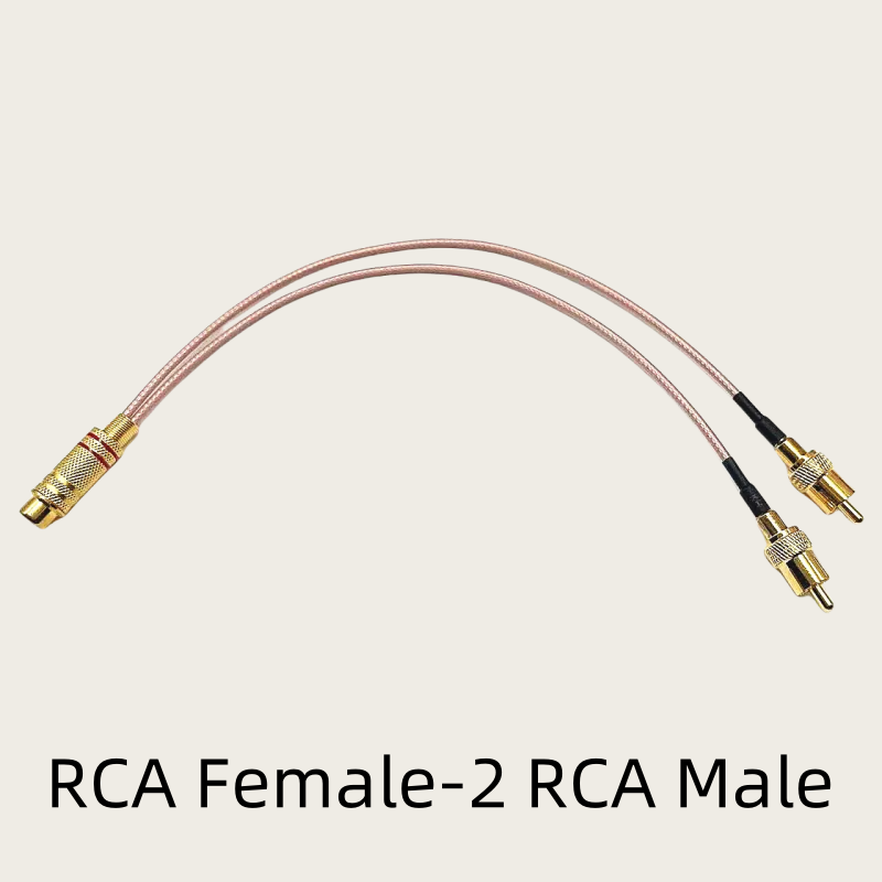 RCA auf 2X 3X RCA Männlich Weiblich Y-förmigen Splitter combiner schwanz faser RG316 kabel AV Adapter Energie verstärker Audio- kabel: Lavendel / 2P