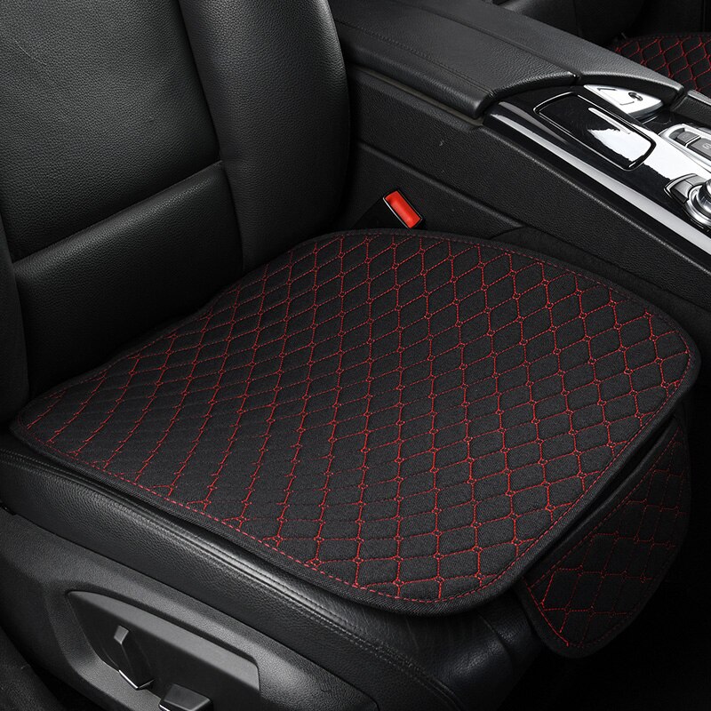 Linen Car Seat Cover Comfortable Front Auto Seat Cushion Non-slip Breathable Protector Mat Pad Four Season Interior Accessories