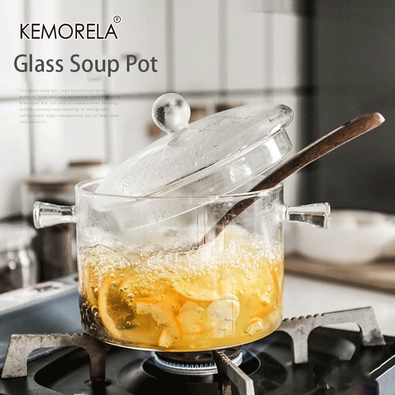 Transparante Glazen Pot Soep Huishouden Keuken Groente Slakom Verdikte Vlam Explosieveilige Koken Steelpan Kookgerei