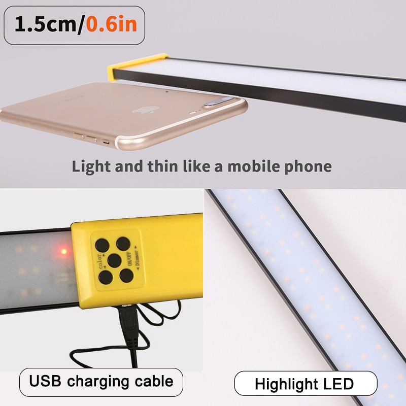 Handheld Eis Stick LED Video Licht Professionelle LED Fotografie Vedio Füllen Licht Einstellbare Farb Temperatur 3200K-5600K