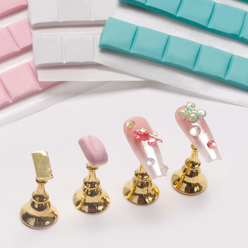 Multi-Color Magnetische Nail Tip Display Magneet Nail Art Praktijk Stand Houder Uv Gel Polish Met Plank Manicure Tools