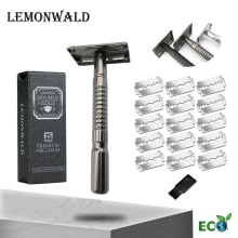 Navaja de afeitar de doble filo Vintage para hombre, lemonald afeitadora de seguridad, de 15 Blads