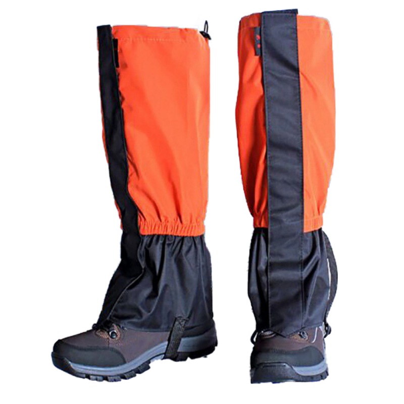 Ben gamacher vandtæt åndbar legging gamacher beskyttende benovertræk sne gamacher udendørs bjerg skiløb gå sportstøj: Orange