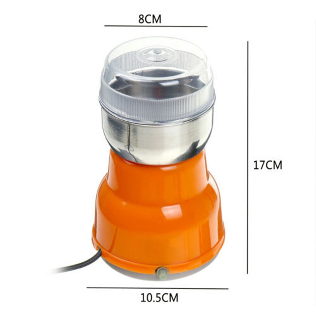 Couleur Orange de Machine de moulin de grain de café de Grains d'épices d'herbes électriques d'acier inoxydable de moulin à café pour le voyage à la maison