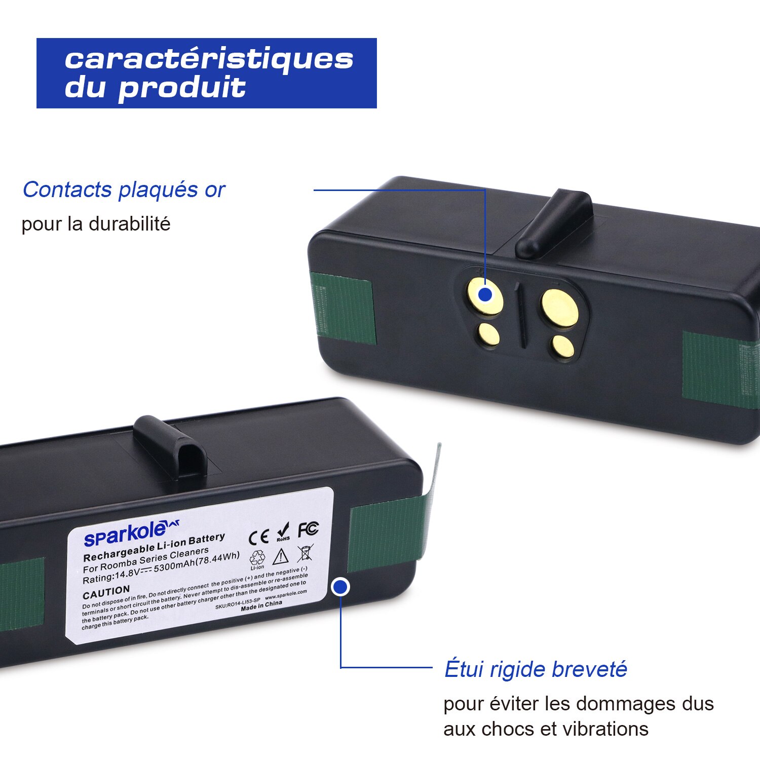 Sparkole 5300 mah 14.8v li-ion batteri för irobot roomba 500 600 700 800 900 series 550 560 580 620 630 650 770 780 870 880 980