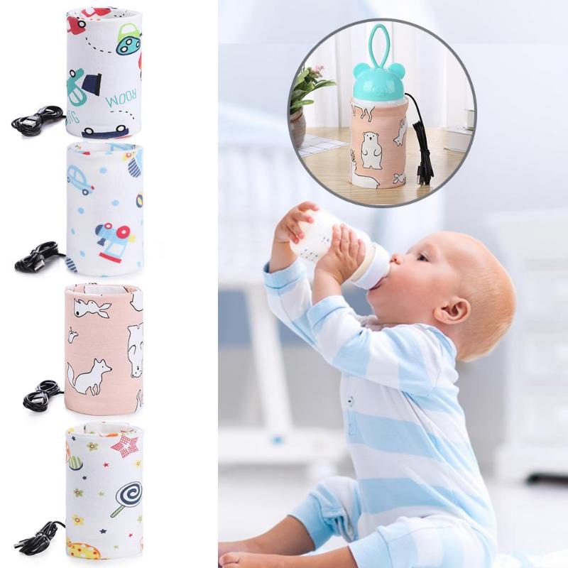 USB Baby Flasche Wärmer Tragbare Milch Reise Tasse Wärmer Heizung Kleinkind Fütterung Flasche Tasche Lagerung Bucht