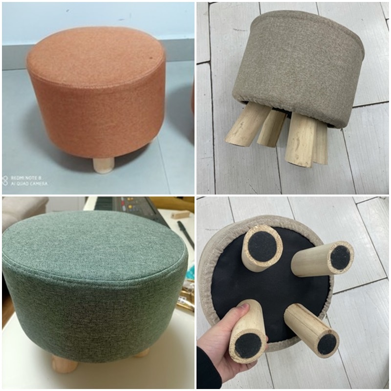 housse tabouret housse pouf rond Housses de tabouret rondes de couleur unie, housse de protection pour repose-pieds, décoration de maison lavable