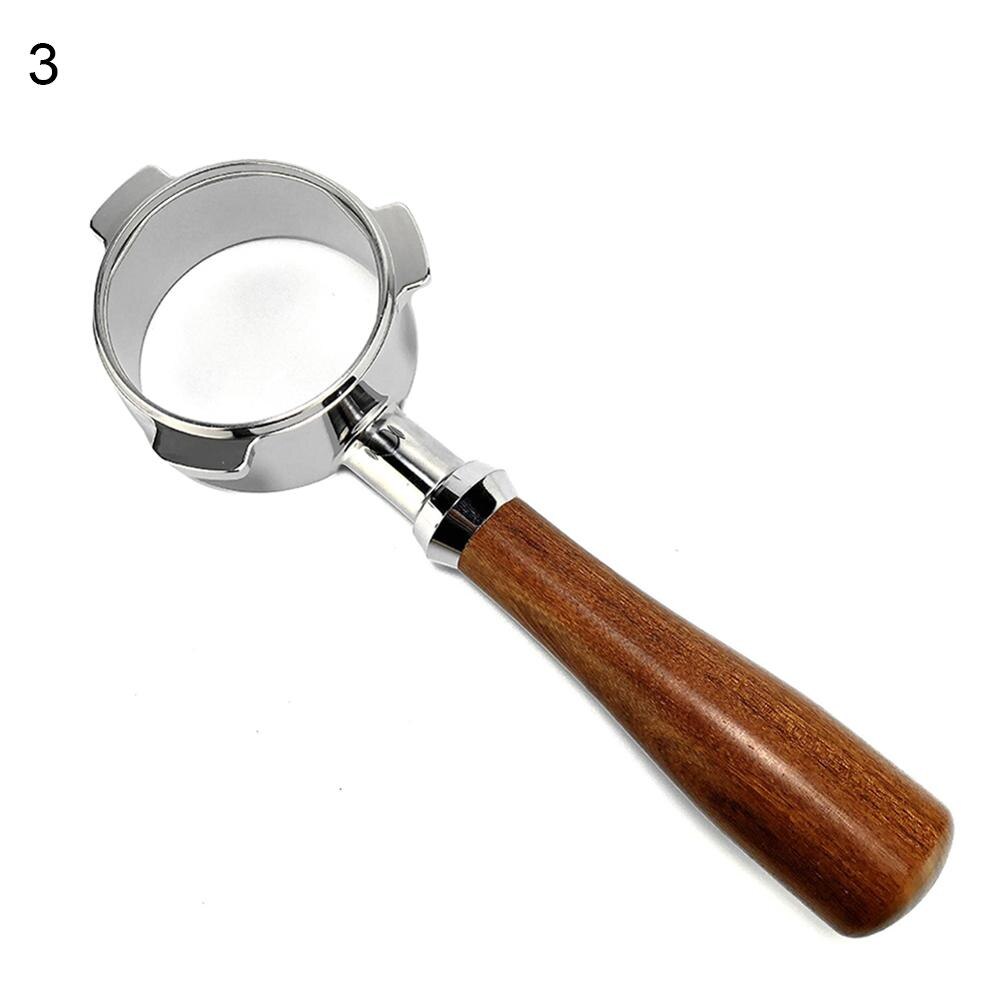 Træhåndtag filternet 54mm kaffe espressomaskine portafilter filterkurv til breville 870/875/808 mesh filter kaffegrej: 3 no filterkurv