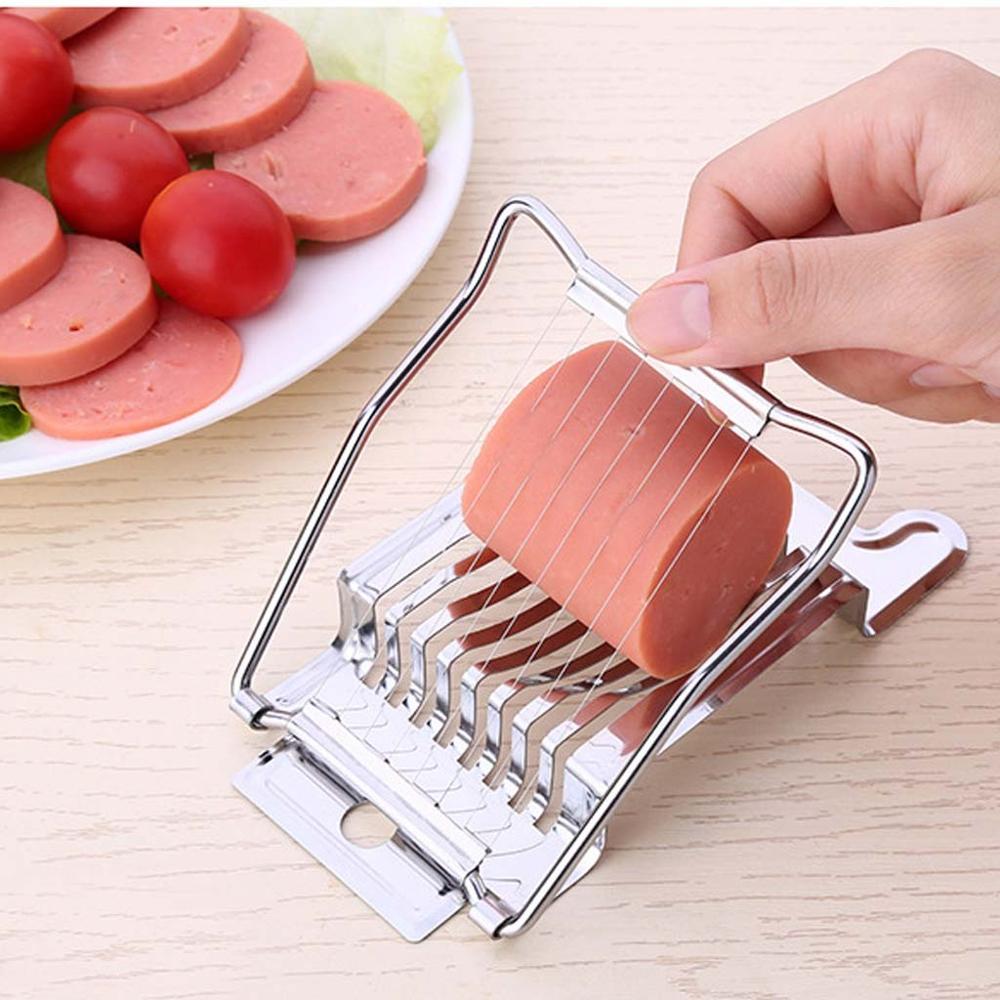 Egg Slicer Stainless Steel Kitchen Restaurant Boiled Eggs Slicers Multipurpose Stainless Steel Wire Egg Gadget Egg Cutter