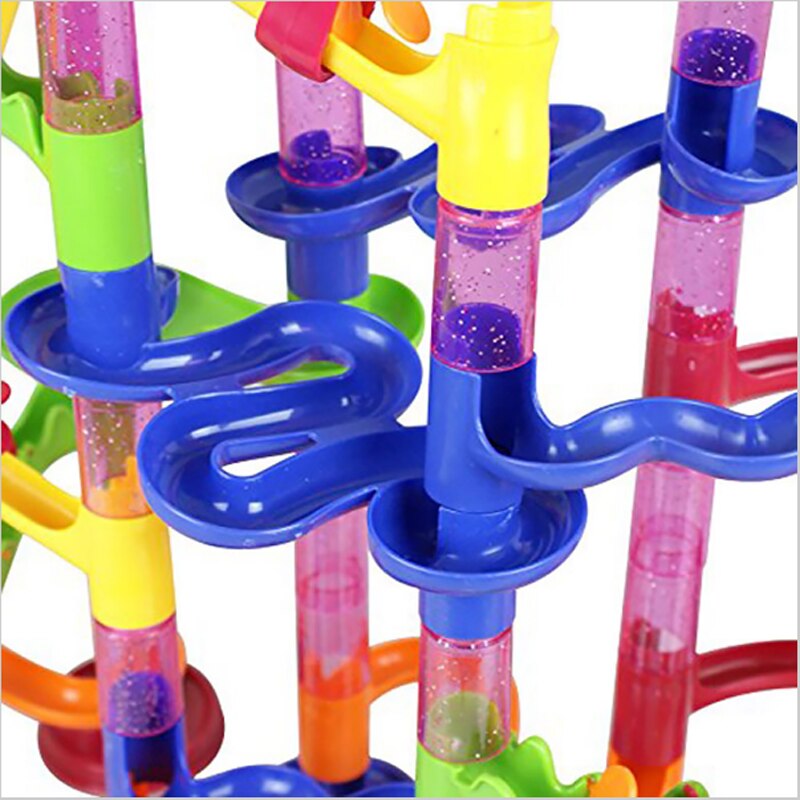 Marble Run Race Track Building Blocks Kids 3D Maze Ball Roll Toy DIY Coaster Set 80/105/109/133pc Christmas