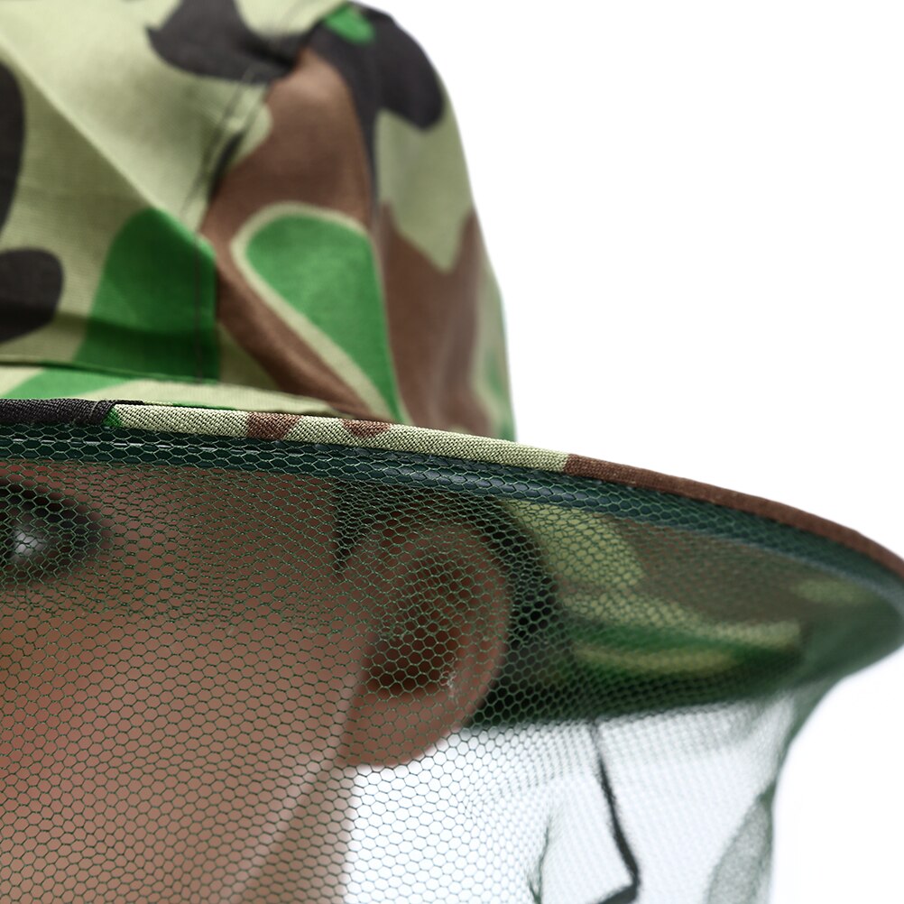 Midge Mosquito Insect Hoed Bug Mesh Head Netto Gezicht Protector Travel Camping Zonnehoed Vissen Caps 32X21.5Cm