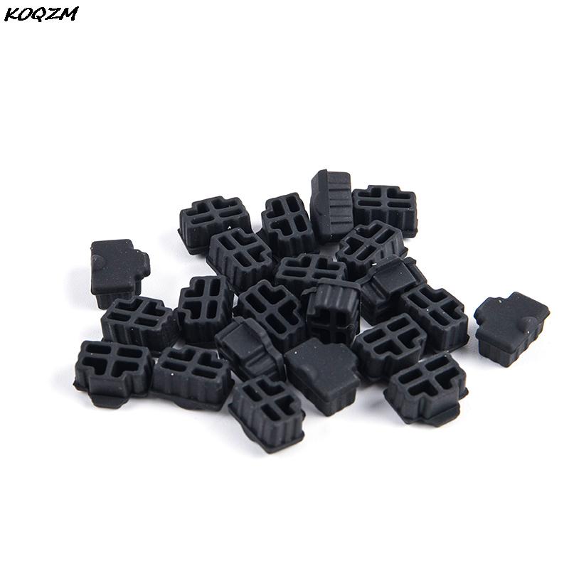 20Pcs Black Ethernet Hub Port RJ45 Anti Dust Cover Cap Protector Plug for RJ45 Female Jack