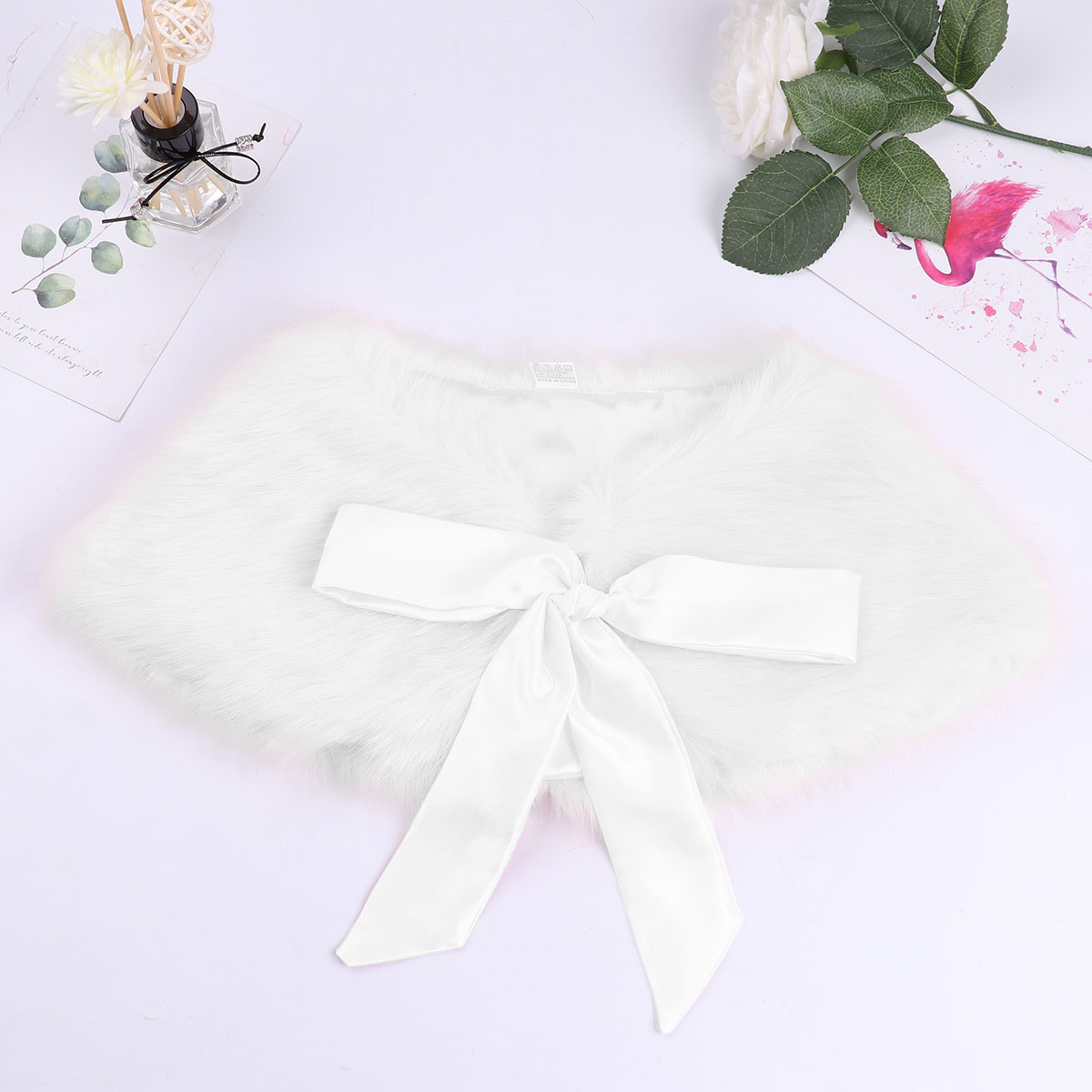 Autunno inverno bambini ragazze pelliccia sintetica Bolero coprispalle giacca bambini festa Flowe abiti da ragazza avvolgere scialle mantello mantello principessa