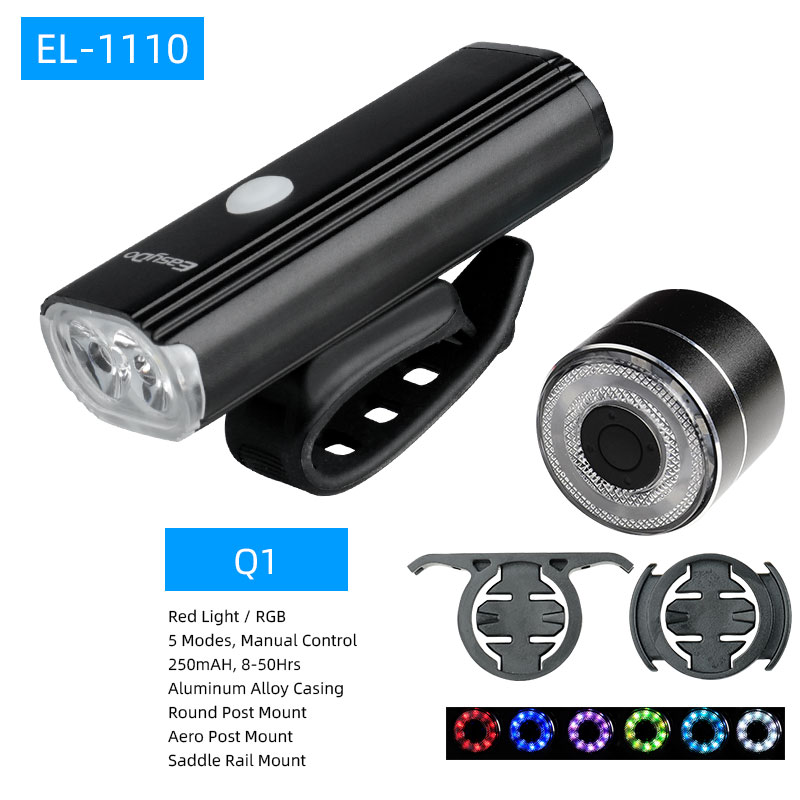 Easydo EL-1110 Dual XPG LED Headlight Alloy Housing 4400mAH Battery 1000Lumen 360 Degree Rotation Cycling Lighting Front Lantern: EL1110 Type D