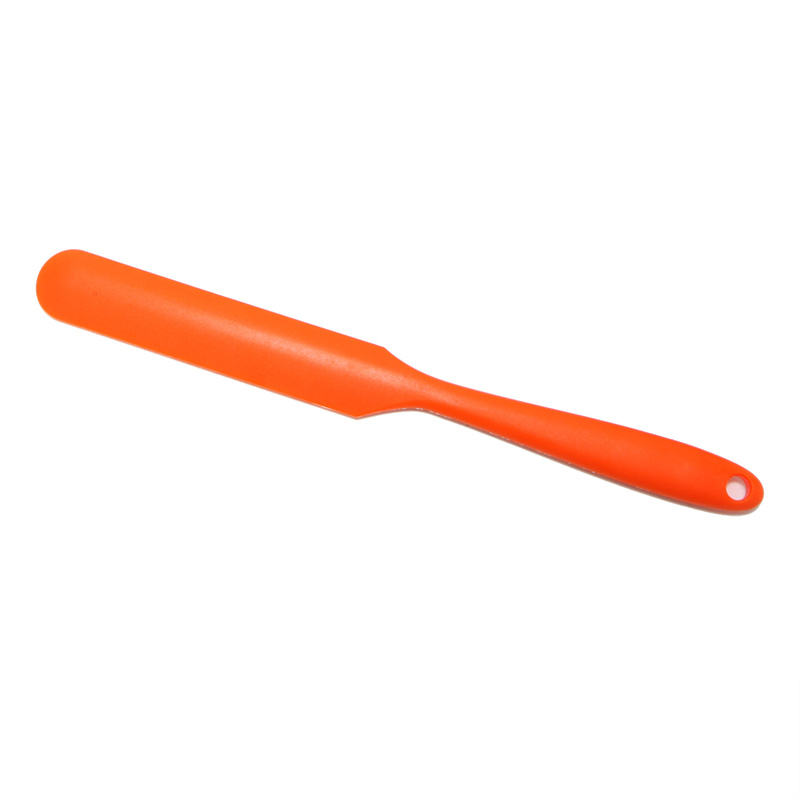 Small Colorful Silicone Scraper Long Scraper Butter Knife Scraper Cake Making Accessories Baking Scraper Tool Cake Scraper Tool: Orange