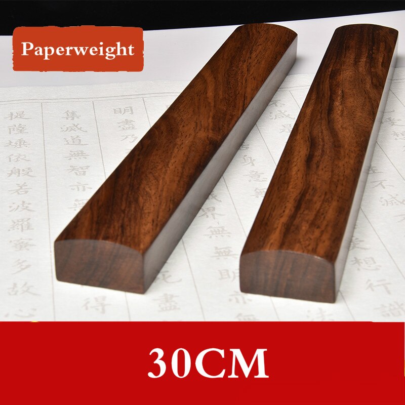 Grote Houten Paperweights Chinese Kalligrafie Inkt Penseel Schilderen Paperweights Hoogwaardige Klassieke Eenvoudige Massief Hout Presse-papier