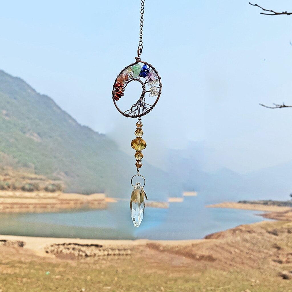 Kristalltropfen Prisma Feng Shui Hänger Suncatcher Regenbogen Kronleuchter Decor