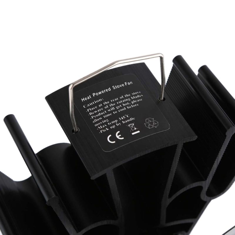 2 Blades Heat Powered Stove Fireplace Fan Fuel Saving Silent Ecofan for Wood Log Burner Heater HX6C