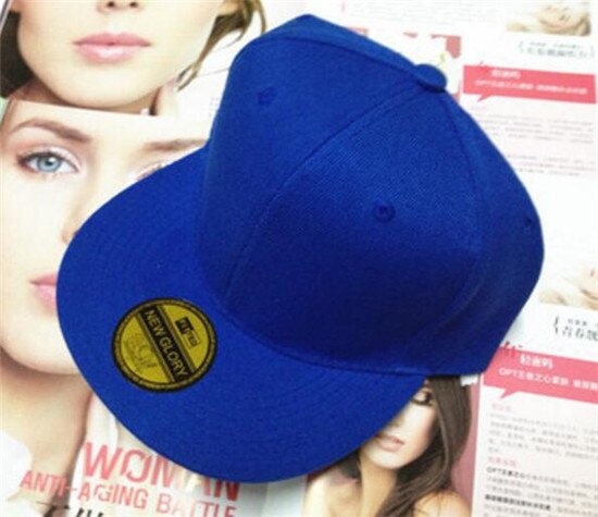 Gorras de béisbol de lona de verano y primavera para hombres y mujeres adultas, gorras de Hip Hop con visera plana y visera plana, gorras de baile callejero para chicos y chicas y adolescentes: Azul