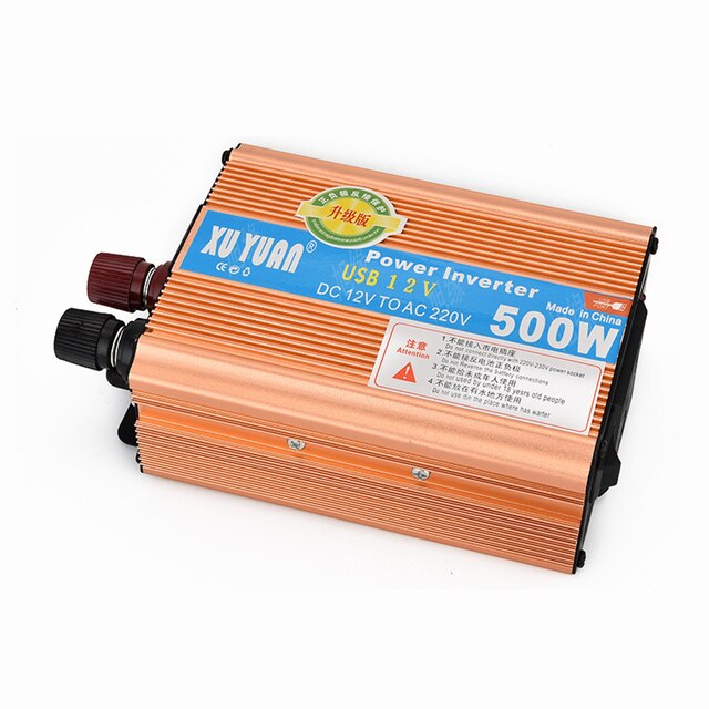 500W Power Inverter Converter Dc 12V Naar 220V Ac Auto Omvormer Met Auto Adapter ondersteuning: 12v to 110v