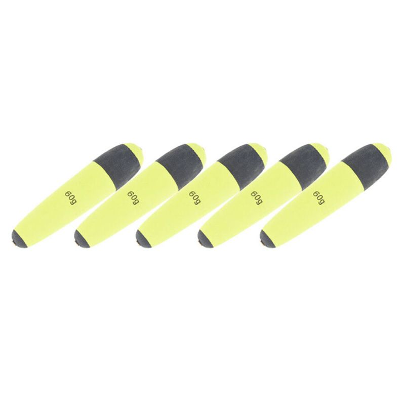 PXPF 5 pcs/pack EVA Foam Bobber Float Floatability Saltwater Fishing Buoys Catfish Pique Floats Live Bait: 60g