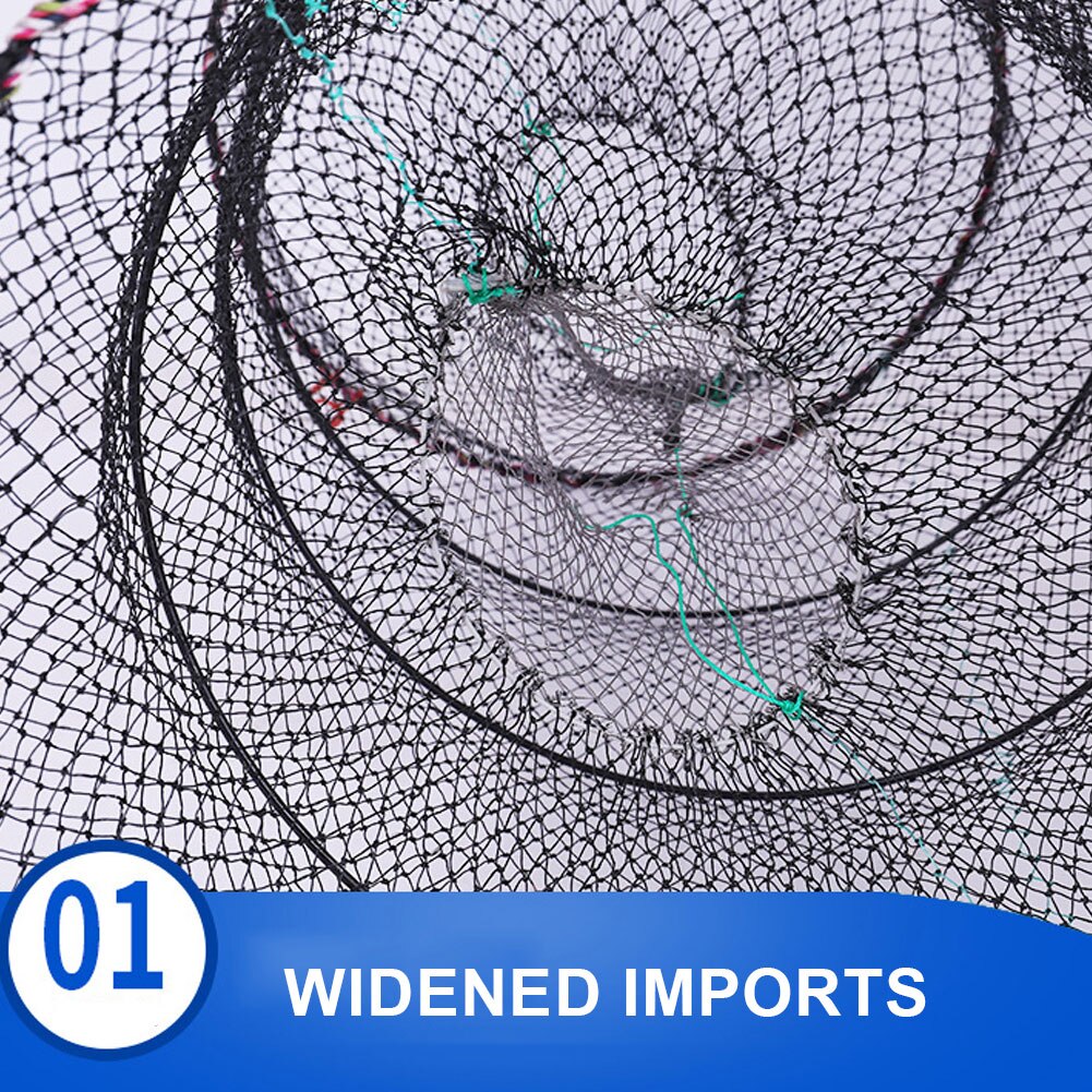 fishing cast nets china fish crab trap network cages shrimp nylon netting Automatic Fishing Cage Foldable Trap Cast Net Folding