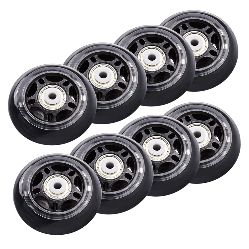 8 Pack Inline Skate Wheels Beginner's Roller Blades Replacement Wheel with Bearings Rollerblade Wheels 70mm