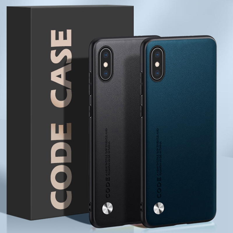Custodia di lusso in pelle pu per iphone x xs xr con retro opaco e protezione in silicone per iphone xs max xs iphonex coque