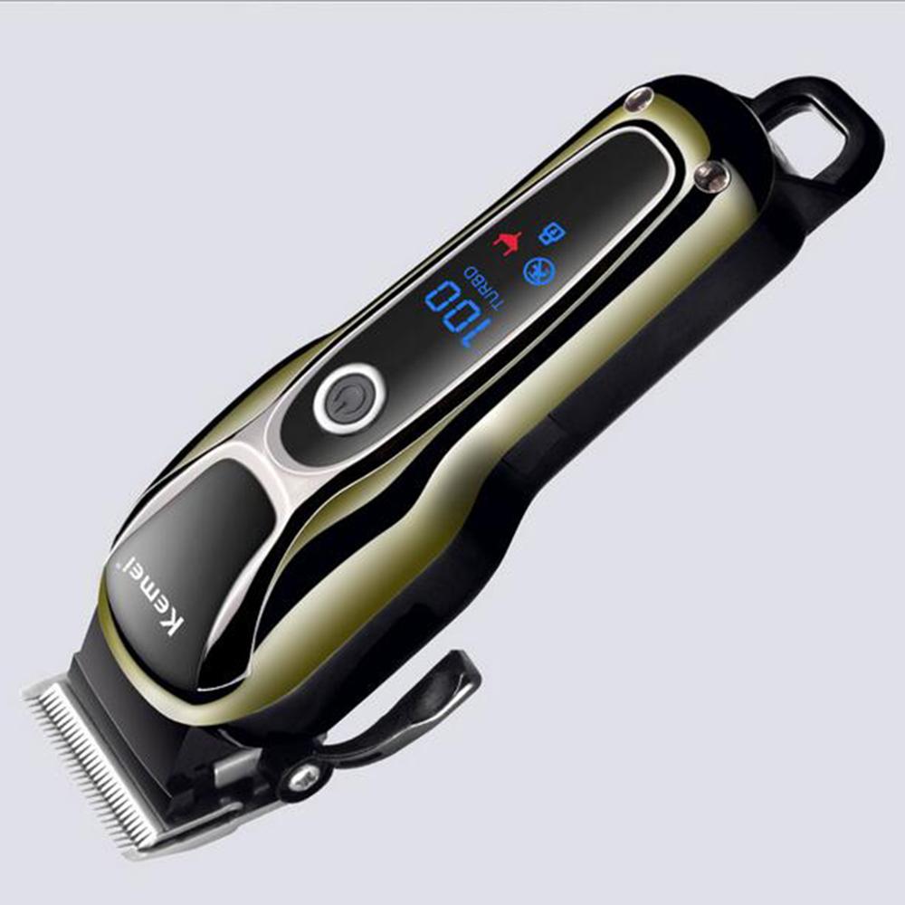 KEMEI-máquina de afeitar eléctrica para el cabello, cortadora de pelo , recargable, 100-240V