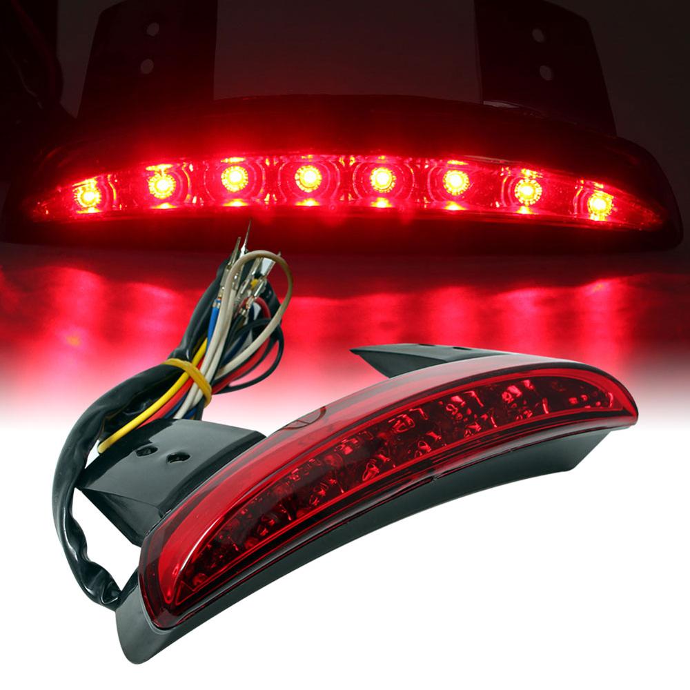 Motorfiets Achterlicht Achterlicht LED Flasher Spatbord Rand Rode Auto Motor Stop Brake Lamp voor Harley Sportster 1200
