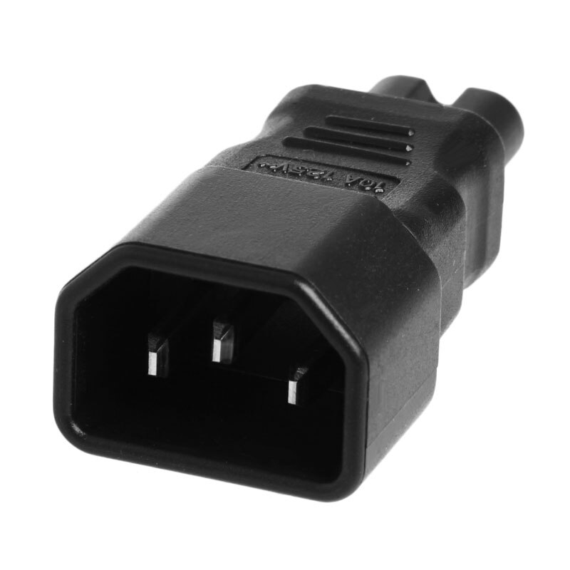 IEC 320 Kettle 3-Pin C14 Male To C7 Female Power Converter Adapter Plug-Socket