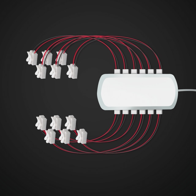 Port Sharing Box With 12pcs Port 2510 Male Plugs For LED Lighting Model Train Railway Connection DIY Model Making: Default Title