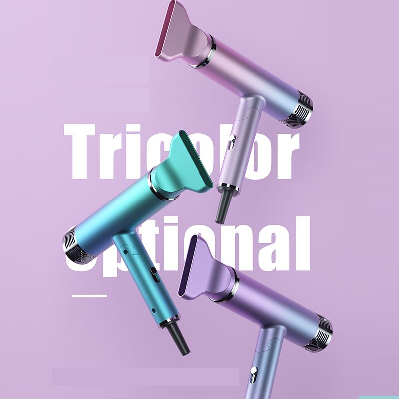 Sèche-cheveux pliable 110V-220V, 1800W, Ion négatif, léger, silencieux, Style