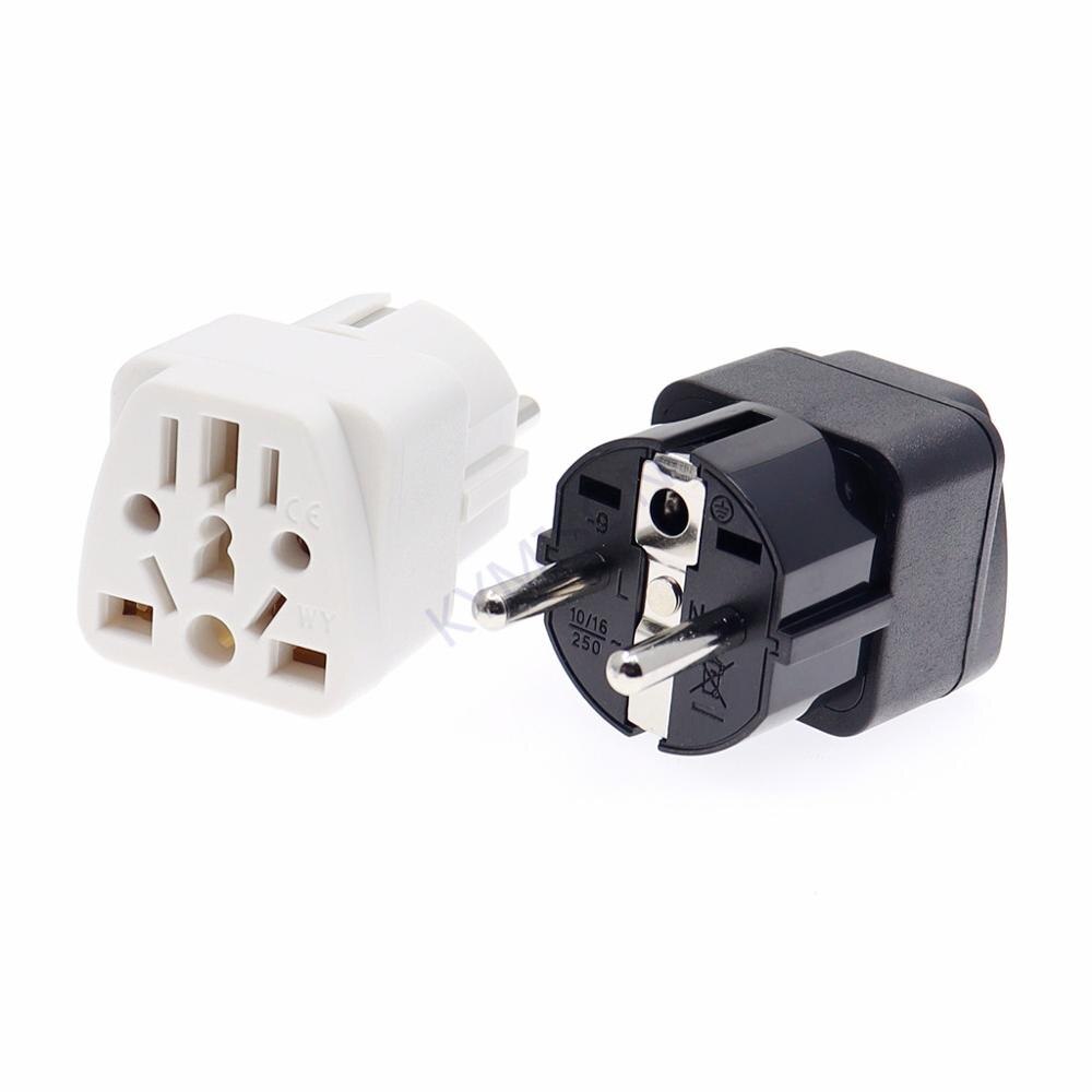 Universal Italy Switzerland India UK US AU to EU German Russia AC Power Socket Schuko Plug Travel Charger Adapter Converter