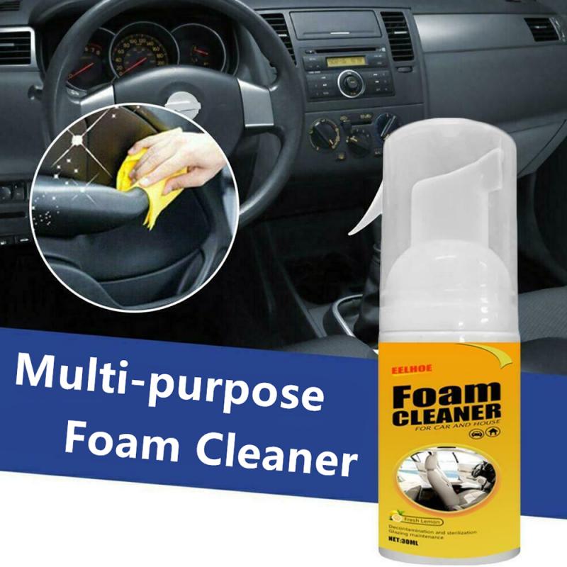 30 ml skumrenser bilsæde indvendig bilrenser auto læder ren vask vedligeholdelsesoverflader skummiddel agent tilbehør til værktøj