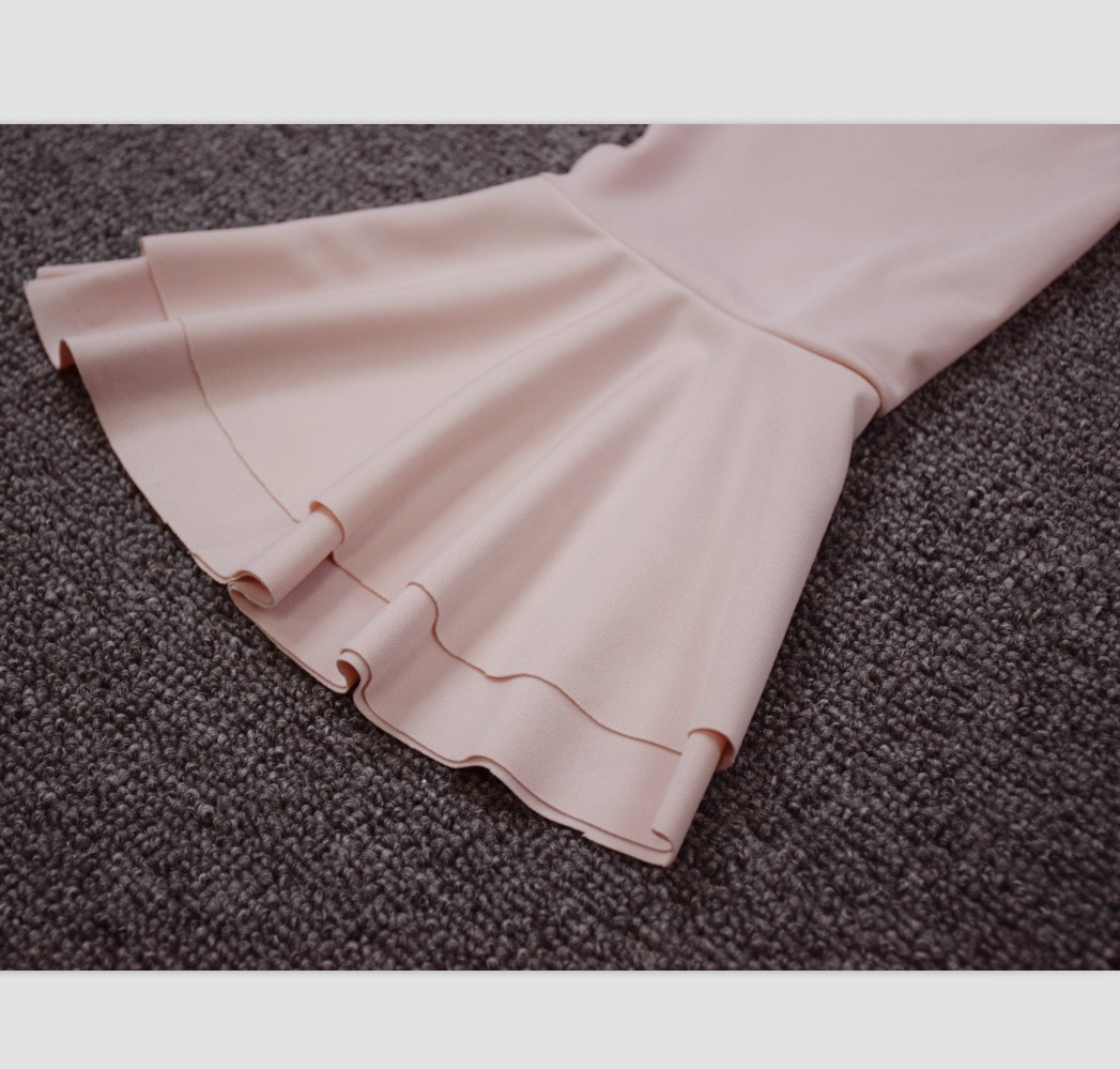 Mother Daughter Dresses Family Matching Outfits Pure Color Family Look Matching Clothes Mom And Daughter Long Sleeve Dress