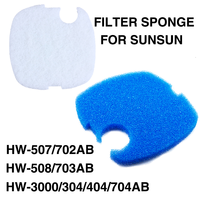 Filterspons Set Vervangen Voor Sunsun Aquarium Externe Bus Filter Hw 507ab 702ab 508ab 703ab 304ab 404ab 704ab 3000