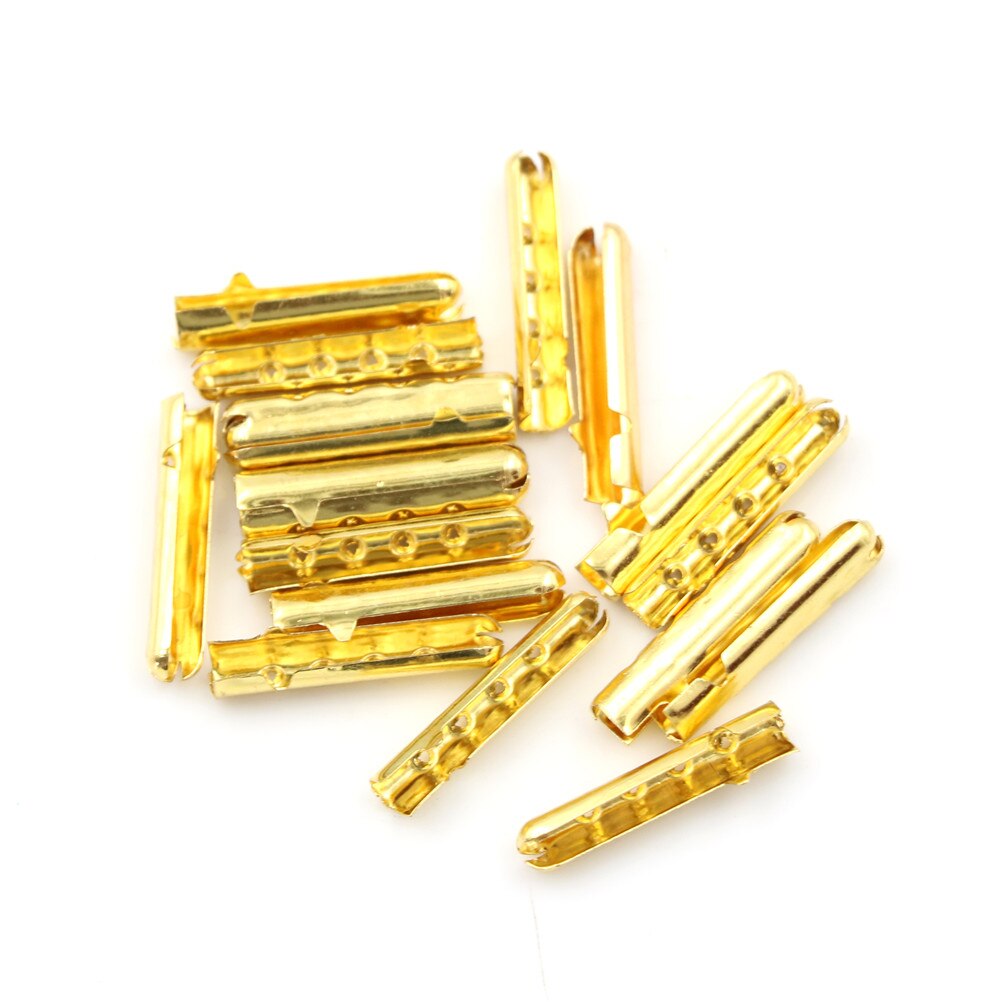 Pontas de cadarço para homem e mulher, cabeça de substituição para sapatos, balas de bala, acessórios redondos, 10 peças: Ouro / Dourado