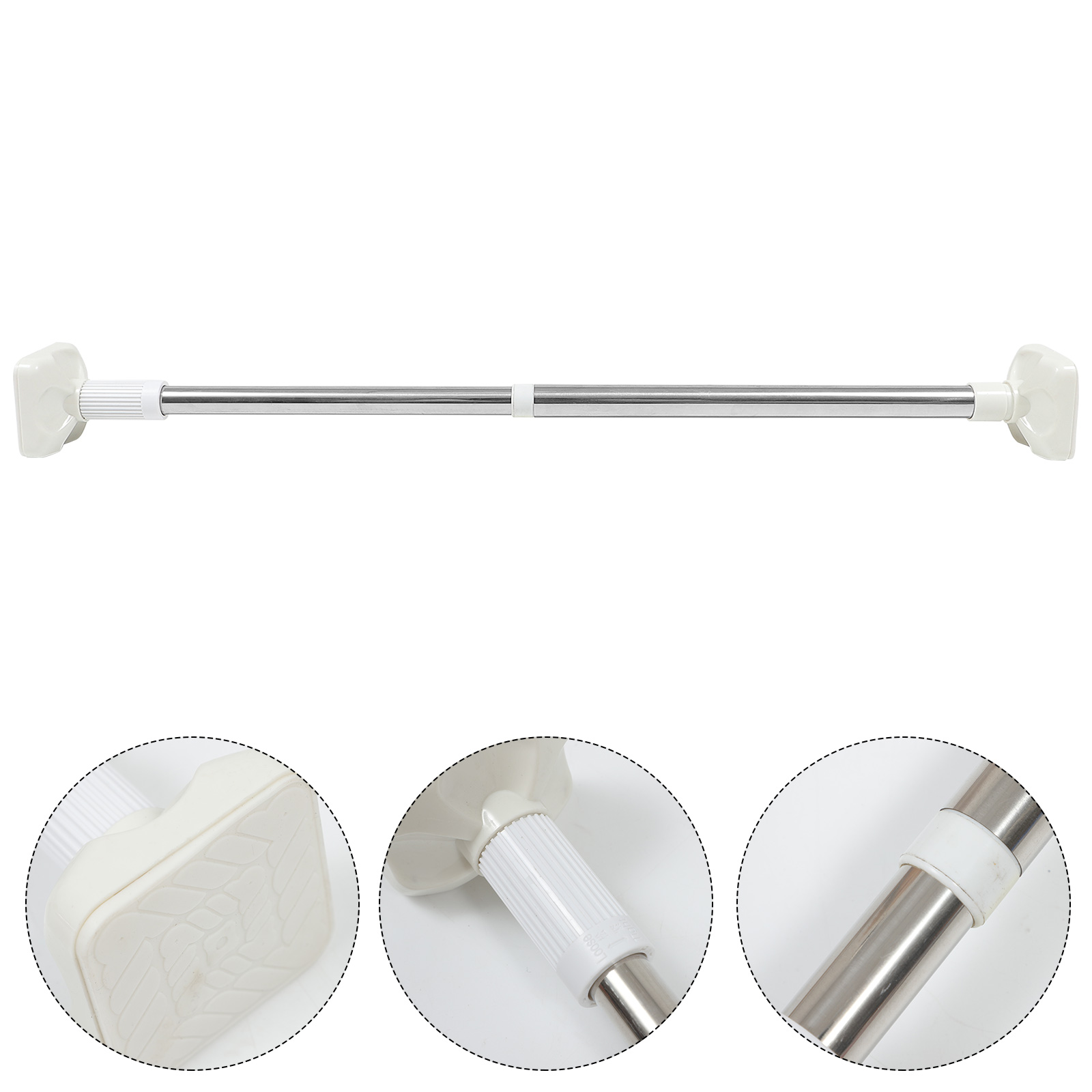 Extendable Stainless Steel Support Rod Telescopic Clothing Rod for Bathroom: Default Title